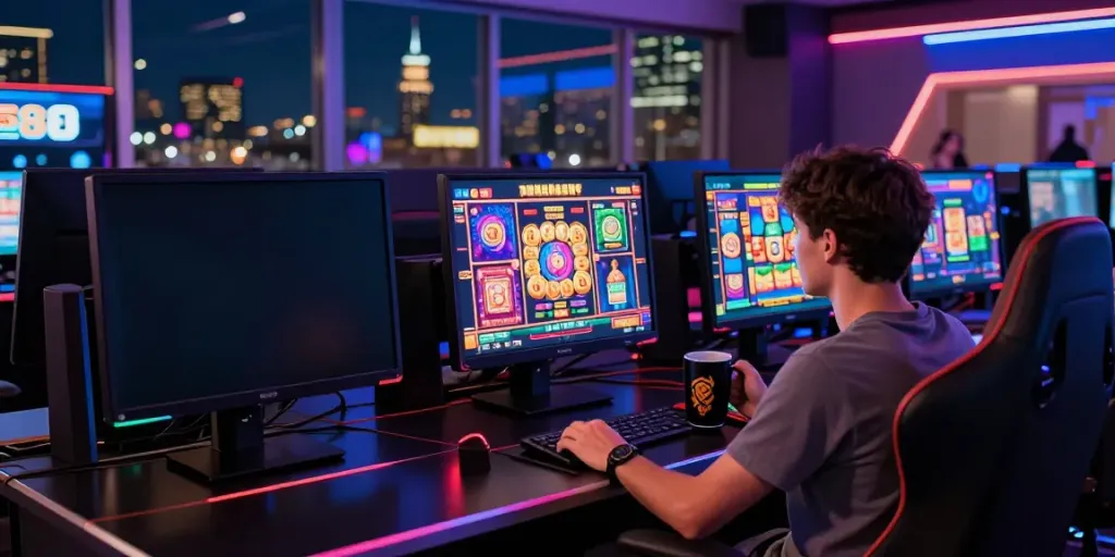 Engaging slot88 gaming scene showcasing immersive experience with vibrant graphics and dynamic atmosphere.