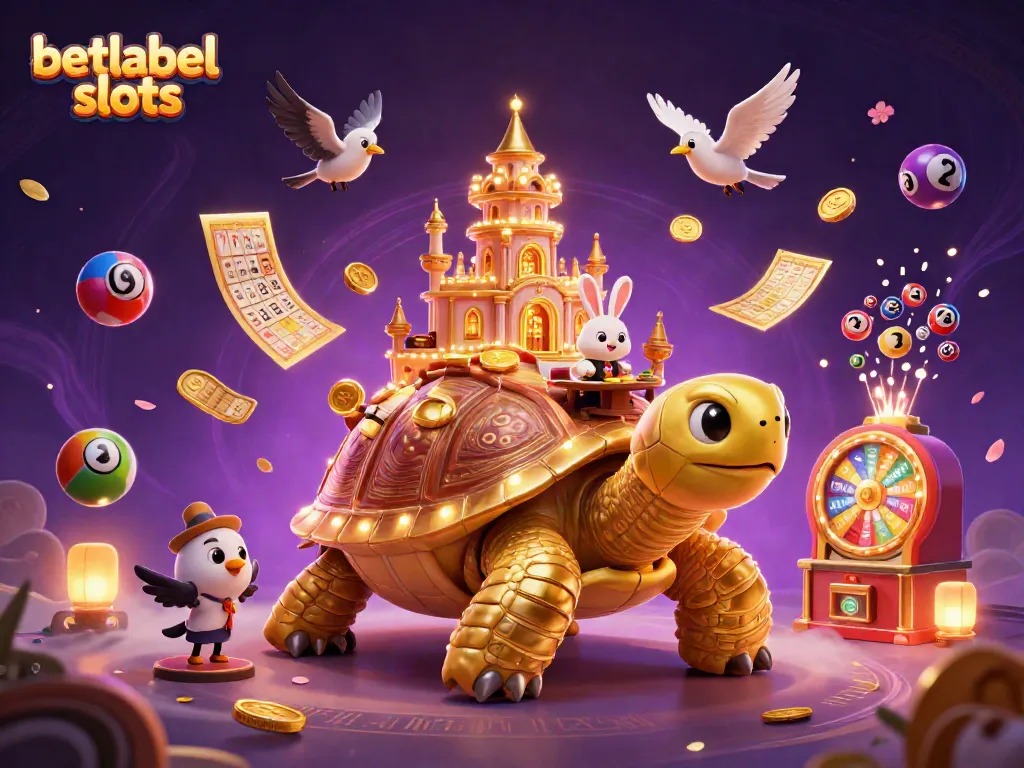 Spin and win with exciting betlabel slots in a vibrant, engaging casino scene.