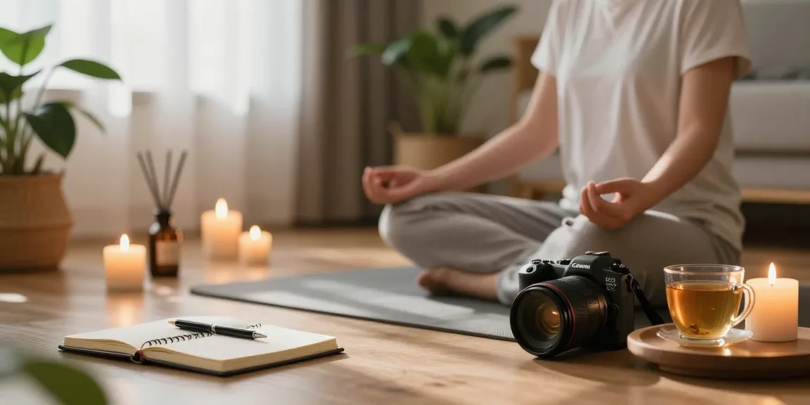 Mindfulness practice in wellness hub featuring rokok 88 elements, calming home environment.