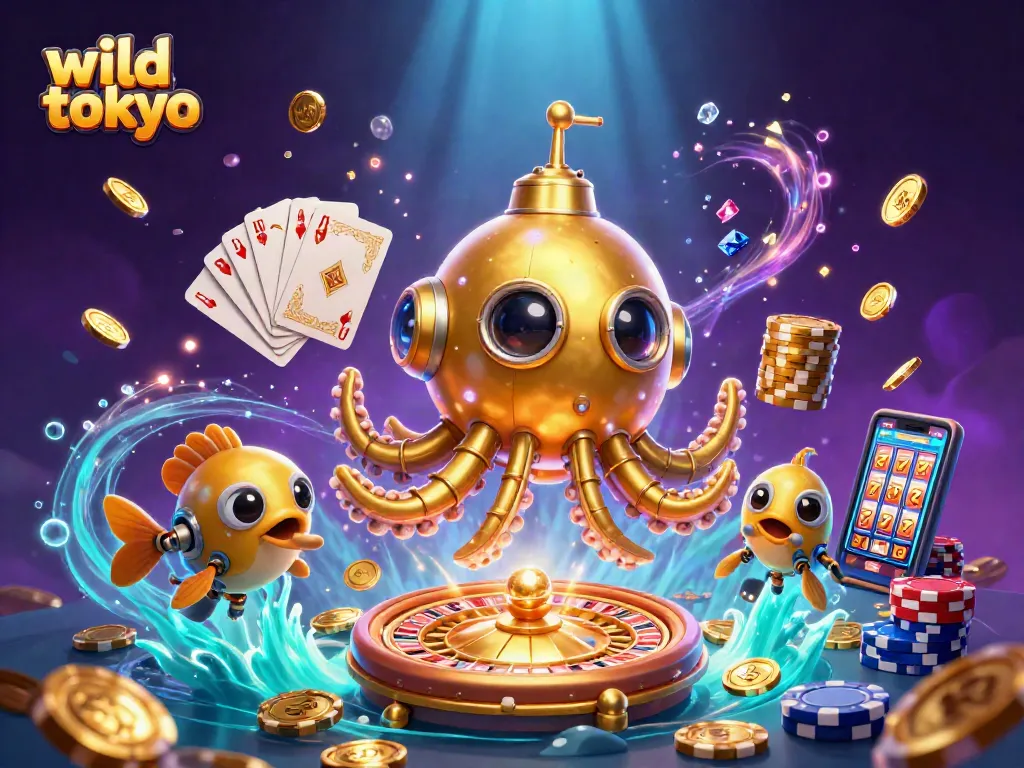 Experience the thrill of wild tokyo's vibrant casino scene with dynamic game elements and a colorful underwater theme.