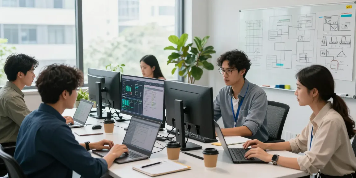 IT helpdesk services London team collaborating in a modern office setup, showcasing proactive IT solutions