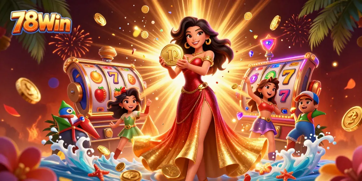 Experience big wins with 78Win's thrilling slot reels and golden celebrations of victory.